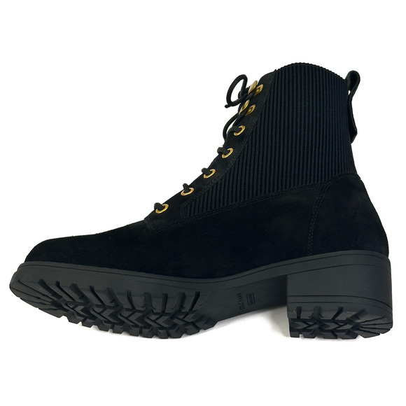 Cole Haan Camea II Waterproof Combat Boots Black Suede Womens Size 7.5B New $290 - Picture 7 of 12